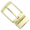 Z35274R GP Hand Polished Reversible Belt Buckle Fits 1-3/8"(35MM) Wide Belt Strap (Gold Plated)