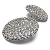 174188757 Western Antique Silver Engraved Rhinestone Crystal Belt Buckle Fits 1-1/2"(38mm) Wide Belt (Crystal)