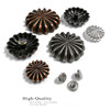 LL2255 RCS 1-1/2" Copper Engraved Parachute Concho Screwback