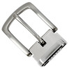 005C NB Hand Polished Clamp Belt Buckle Fits 1-1/8"(30mm) Wide Belt Strap (Nickel Brushed)