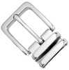 112D NP Hand Polished Clamp Belt Buckle Fits 1-1/8"(30mm) Wide Belt Strap (Nickel Plated)