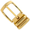 4008D GP Hand Polished Clamp Belt Buckle Fits 1-1/8"(30mm) Wide Belt Strap (Gold Plated)