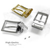 A505S NB Hand Polished Reversible Belt Buckle Fits 1-3/8"(35mm) Wide Belt Strap (Nickel Brushed)