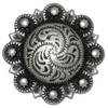 LL3306 OS 1/2" Antique Western Floral Engraved Berry Concho Screwback