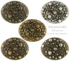 HA0860 Rhinestone Crystal Belt Buckle Antique Oval Floral Engraved Buckle - Silver_Lt Col Topaz