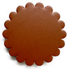 Saddle Leather Scalloped Concho Rosettes NO HOLE - TAN