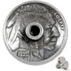 BS9181-B SRTP 7/8" Antique Silver Buffalo Nickel Reproduction Coin Concho