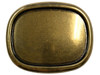 Raised Edge Blank Plain Buckle Belt Buckle Fits 1-1/2"(38mm) Wide Belt -Antique Brass