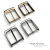 AE354 NB Solid Brass Classic Casual Dress Belt Buckle Fits 1-3/8"(35mm) (Nickel Brushed)