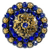 Capri Blue Coloma Antique Gold Rhinestone Crystal Concho