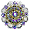 CTL-ARUM-CTL-PAR-Shine Bright Silver Berry Rhinestone Crystal Concho Designed and assembled in the U.S
