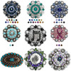 Saddle Leather Tack Bling Rhinestone Crystal Conchos Designed and assembled in the U.S