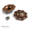 LL-1977 Copper 1-1/2" Berry Concho W/ Cross Pistols