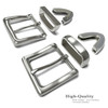 BS8653 NB Hand Polished Smooth Finish Belt Buckle Set Fits 1-1/2"(38mm) Wide Belt (Nickel Brushed)