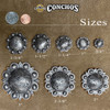 BS9124 BS9139 SRTP Antique Silver Western Ranger Star Concho Screwback