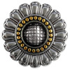 FA5986 ASAG Antique Gold Sun Flower Engraved Concho Screwback