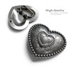 Western Antique Double Heart Berry Floral Engraved Belt Buckle
