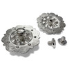 CH128-01 Rhinestone Conchos 1-1/2" Scalloped Edge Engraved Concho Screwback