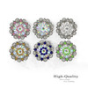 CH128-06 Rhinestone Conchos 1-1/2" Scalloped Edge Engraved Concho Screwback