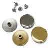 TR2577 NP 1" Nickel Plated Craft Art Tack Smooth Blank Concho Screwback (NP)