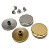 TR2577 NP 1" Nickel Plated Craft Art Tack Smooth Blank Concho Screwback (NP)