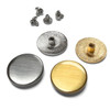 TR2577 NP 1" Nickel Plated Craft Art Tack Smooth Blank Concho Screwback (NP)