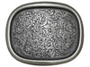 C242 ANR Oval Raised Edge Buckle Floral Scroll Engraved Buckle Fits 1-1/2"(38mm) Belt Strap (Antique Silver)