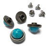 TR2588 ANR 1/2" Antique Turquoise Concho Craft Art Tack Screwback