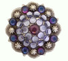 AMETHYST-TANZANITE-VOLCANO Rhinestone Concho