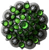 Fern Green Rhinestone Crystal Berry Concho