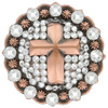 Crystal Rhinestone Crystal Cross Berry Concho