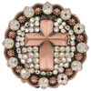 Silk Rhinestone Crystal Cross Berry Concho