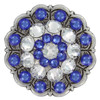 Crystal Sapphire Rhinestone Crystal Floral Scalloped Edge Concho