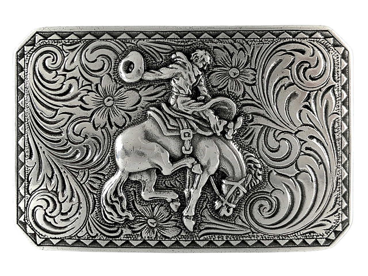 Old Rodeo Belt Buckle of a Barrel Racer