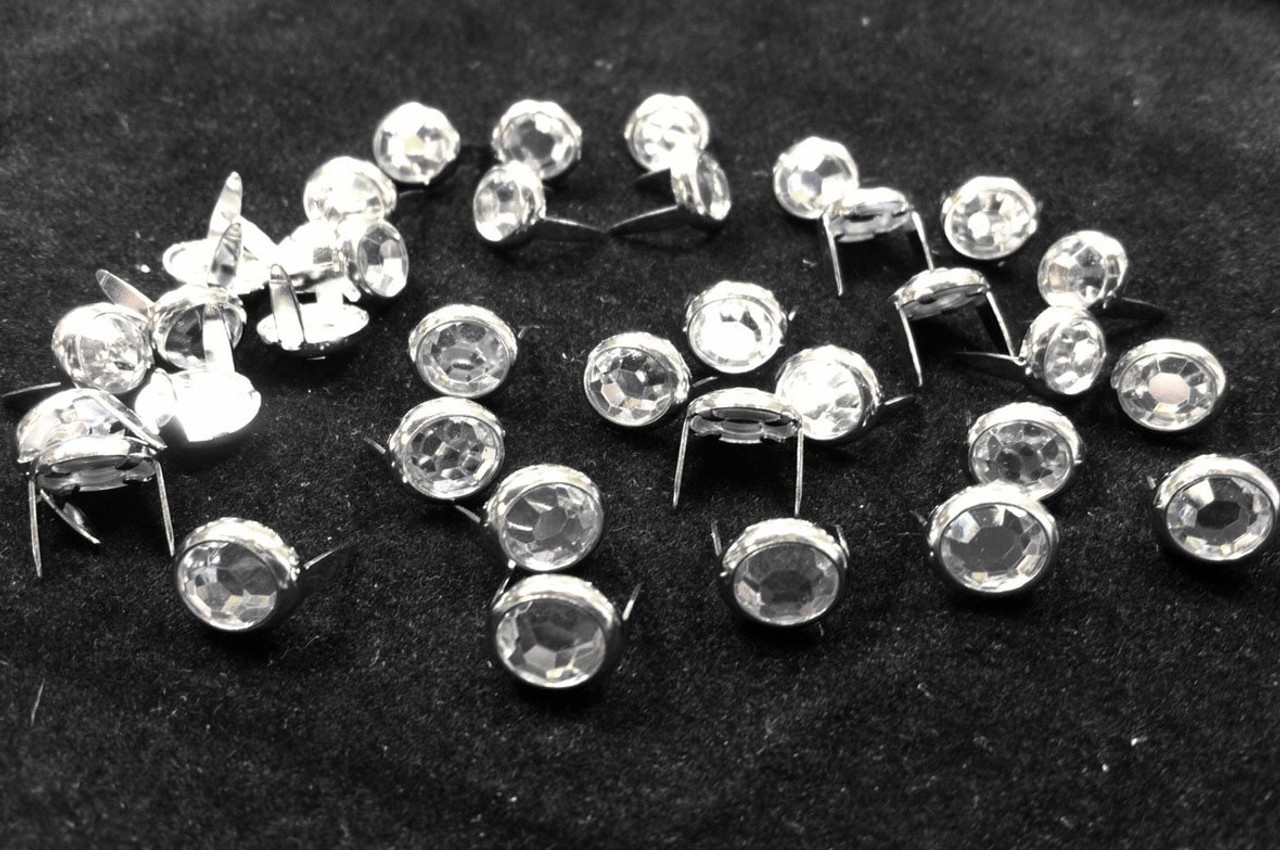 T2202-2P Clear 5/16 Synthetic Crystal Gem Round Spots 10/pk, 60% OFF