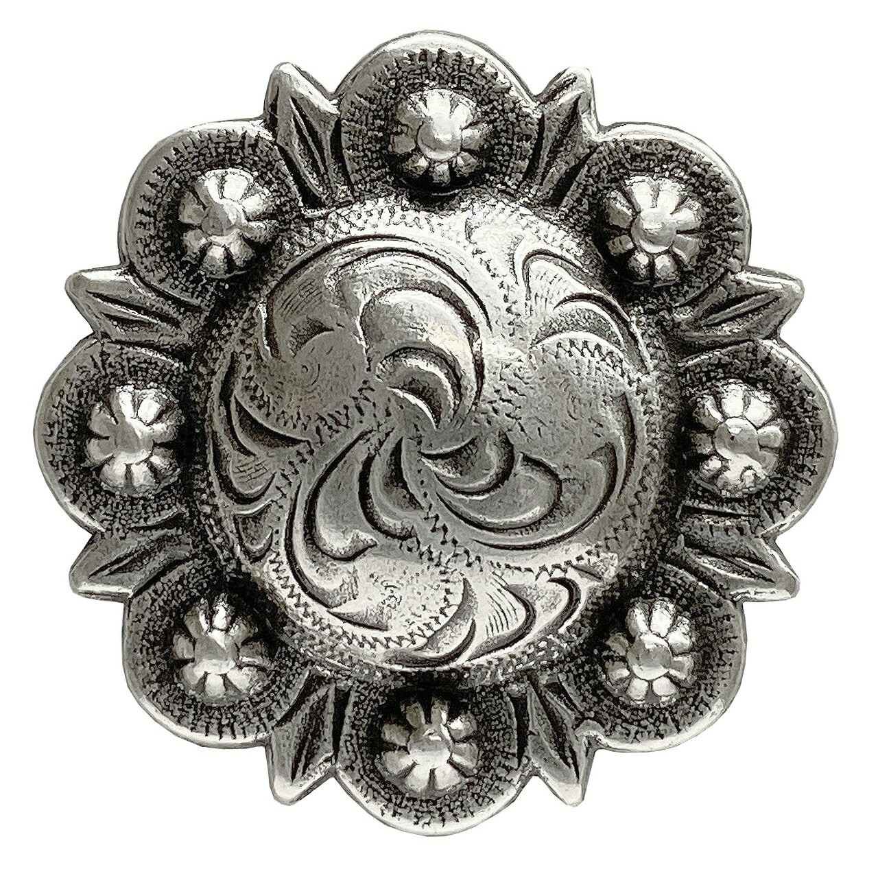 BS9167 SRTP 1 Antique Silver Leather Craft Conchos Engraved Celtic Concho  Screwback