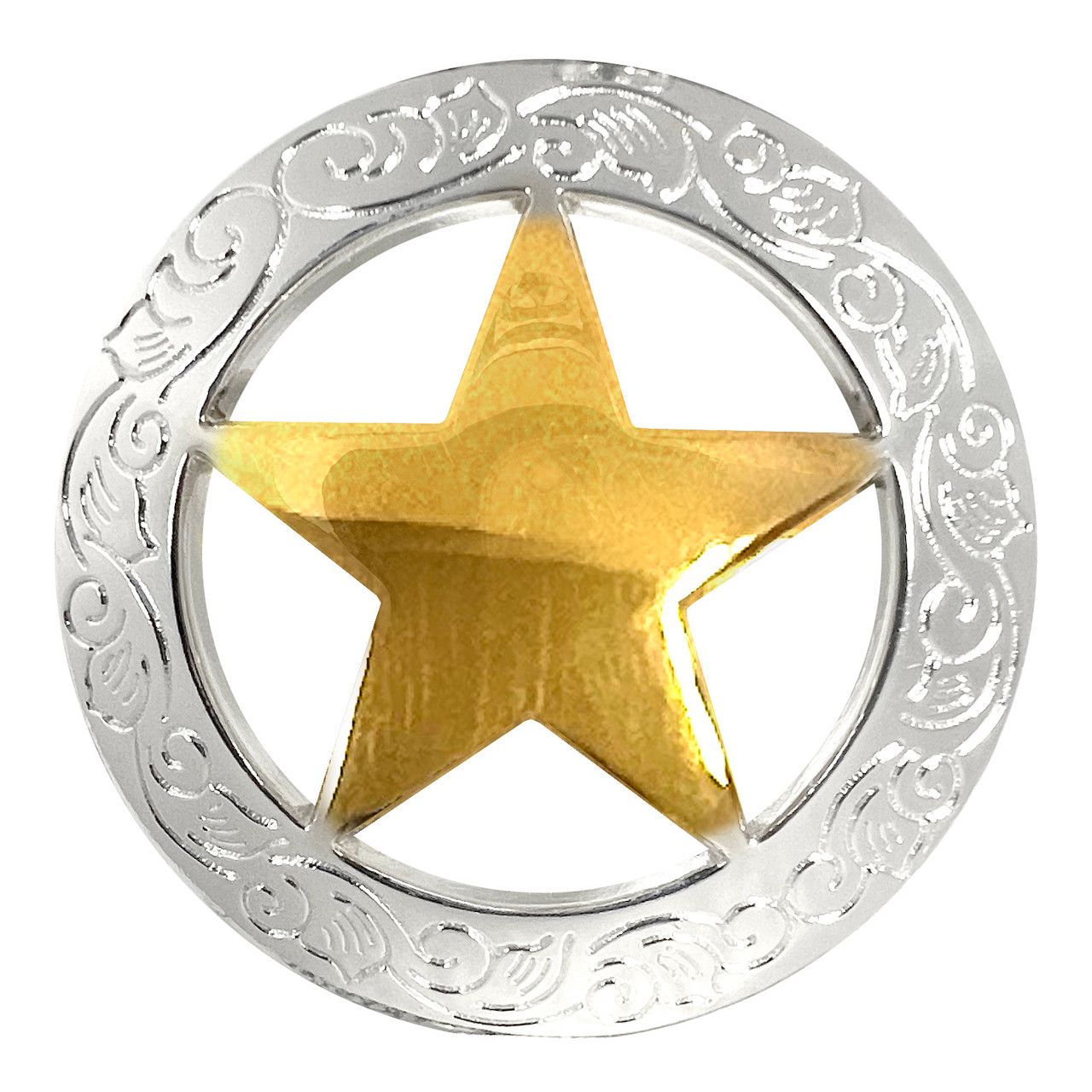 Concho 1 Silver/Gold - Engraved Star