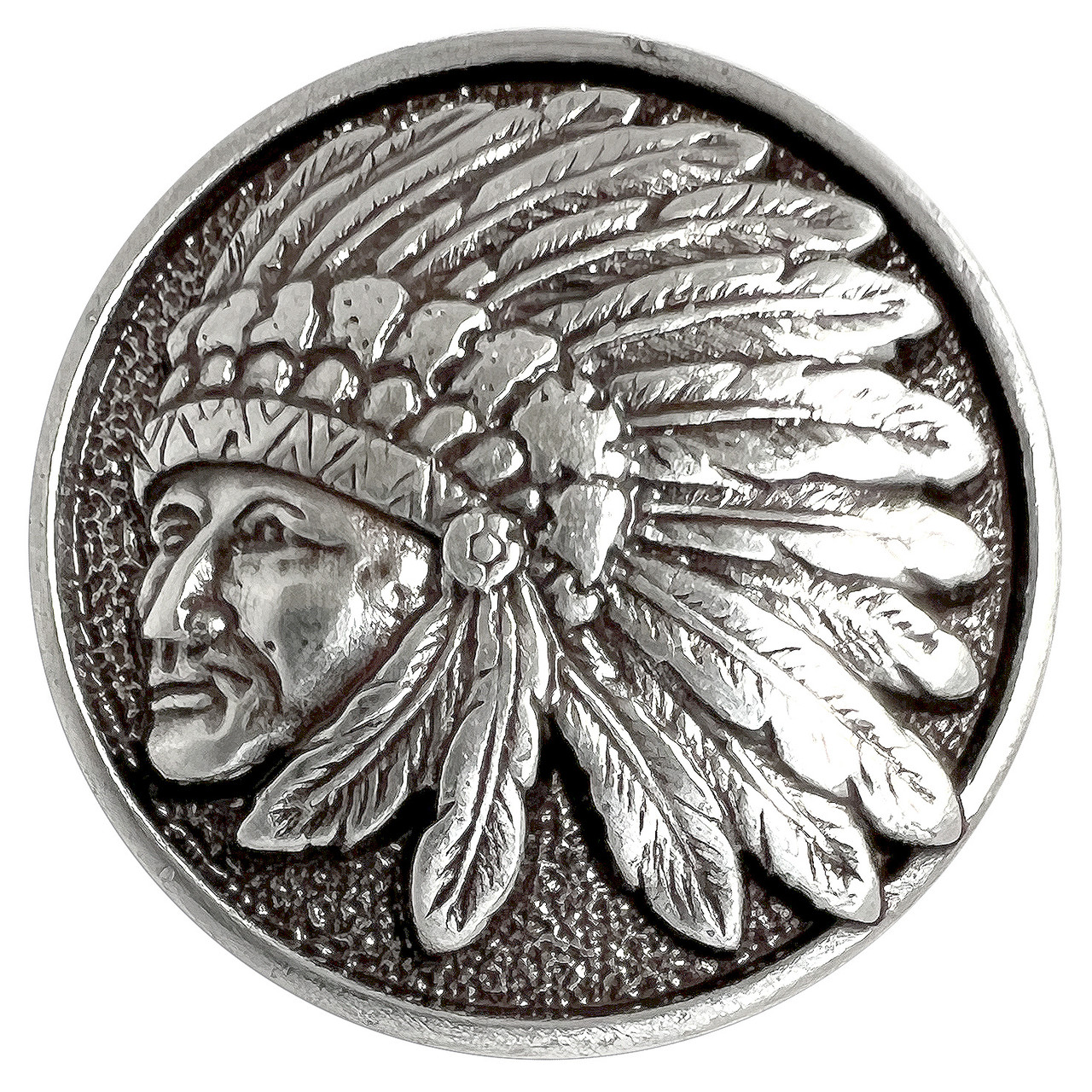 oohuhu　インディアンヘッドコンチョ 6個 Indian head FA6022 LASRP 1-1/4