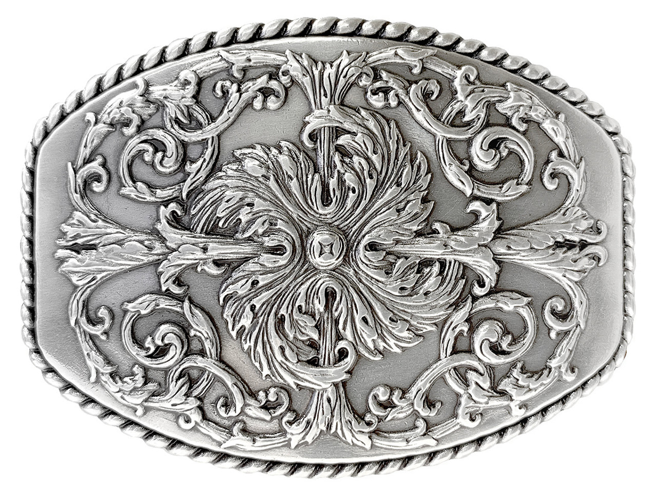 Old Silver Finish Copper Belt Buckle Engraved Arabesque Style 41mm – Metal  Field Shop