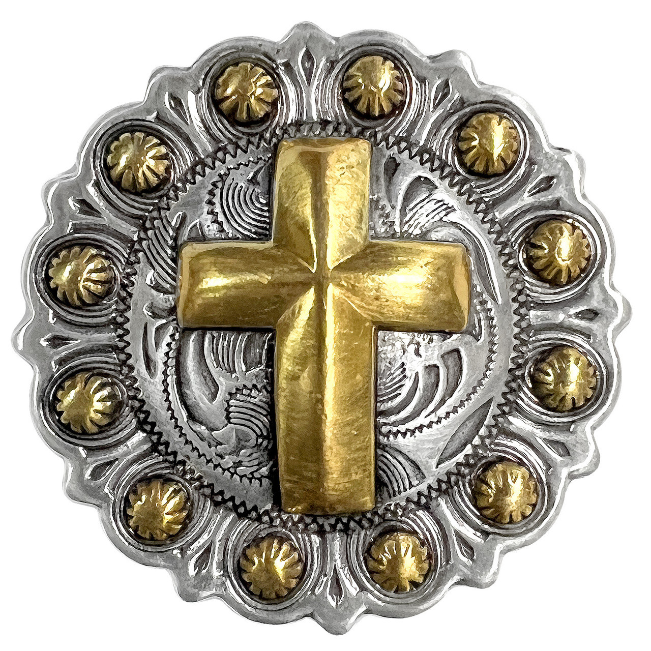 10-Piece Antique Silver Western Star Conchos - 2.8cm Rivetback For Belts, Hats, Jackets