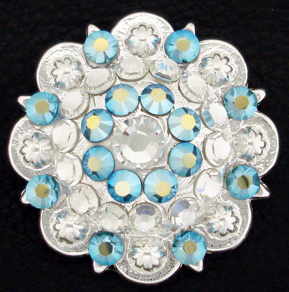 Blue Zircon-AB Crystal Rhinestone Concho - Conchos
