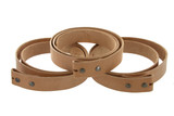 Natural Cowhide Leather Belt Blanks with Snaps 8-9-oz (3.5mm-4.0mm) Size 50"+ Long