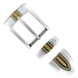 BS8216 SRTPGP Hand Polished Engraved Belt Buckle Set Fits 1-1/8"(30mm) Wide Belt (Antique Gold)