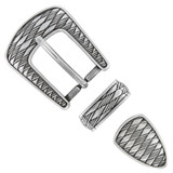 BS8155 SRTP Hand Polished Engraved Belt Buckle Set Fits 1"(25mm) Belt (Antique Silver)