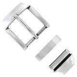 BS8170 SRTP Hand Polished Belt Buckle Set Fits 1-1/8"(30mm) Wide Belt (Antique Silver)
