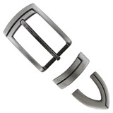 BS8191 GUN/NB Hand Polished Engraved Belt Buckle Set Fits 1-1/8"(30mm) Wide Belt (Gun)