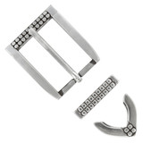BS8206 SRTP Hand Polished Engraved Belt Buckle Set Fits 1-1/8"(30mm) Wide Belt (Antique Silver)
