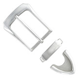 BS8640 SRTP Hand Polished Smooth Finish Belt Buckle Set Fits 1-1/8"(30mm) Wide Belt (Antique Silver)