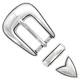 S8622 LASRP Hand Polished Engraved Belt Buckle Set Fits 3/4"(19mm) Belt (Antique Silver)