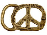 BS3500 OEB Antique gold vintage Peace Sign unique Belt Buckle fits 1-1/2"(38mm) Wide Strap